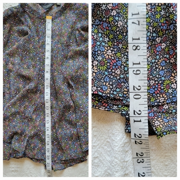 Ted Baker- Pinku Retro Flood Printed Ruffle Blouse - Picture 12 of 13